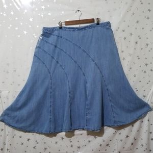 Coldwater Creek Denim Skirt Size 2X